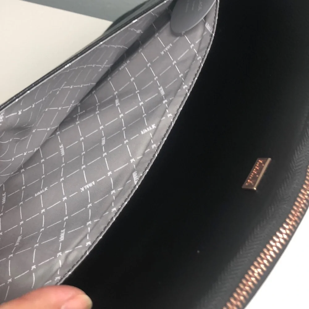 Kikki.K 13” Black Croc Leather Laptop Case